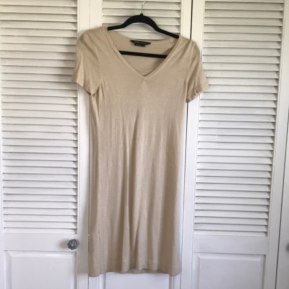 BCBG MAXAZRIA light cream sweater dress
